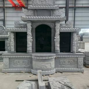 扬州 芝麻灰高档墓碑，土墓，可定制