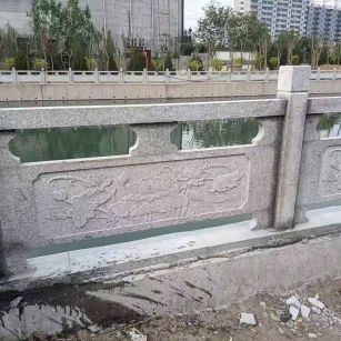 扬州 芙蓉白大花桥梁、河道，石材栏杆、围栏、护栏