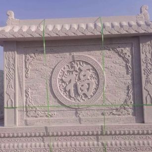 扬州 芝麻白花岗岩屏风，照壁，影壁