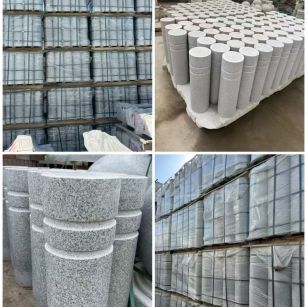 扬州 芝麻白花岗岩挡车柱、隔离柱多少钱