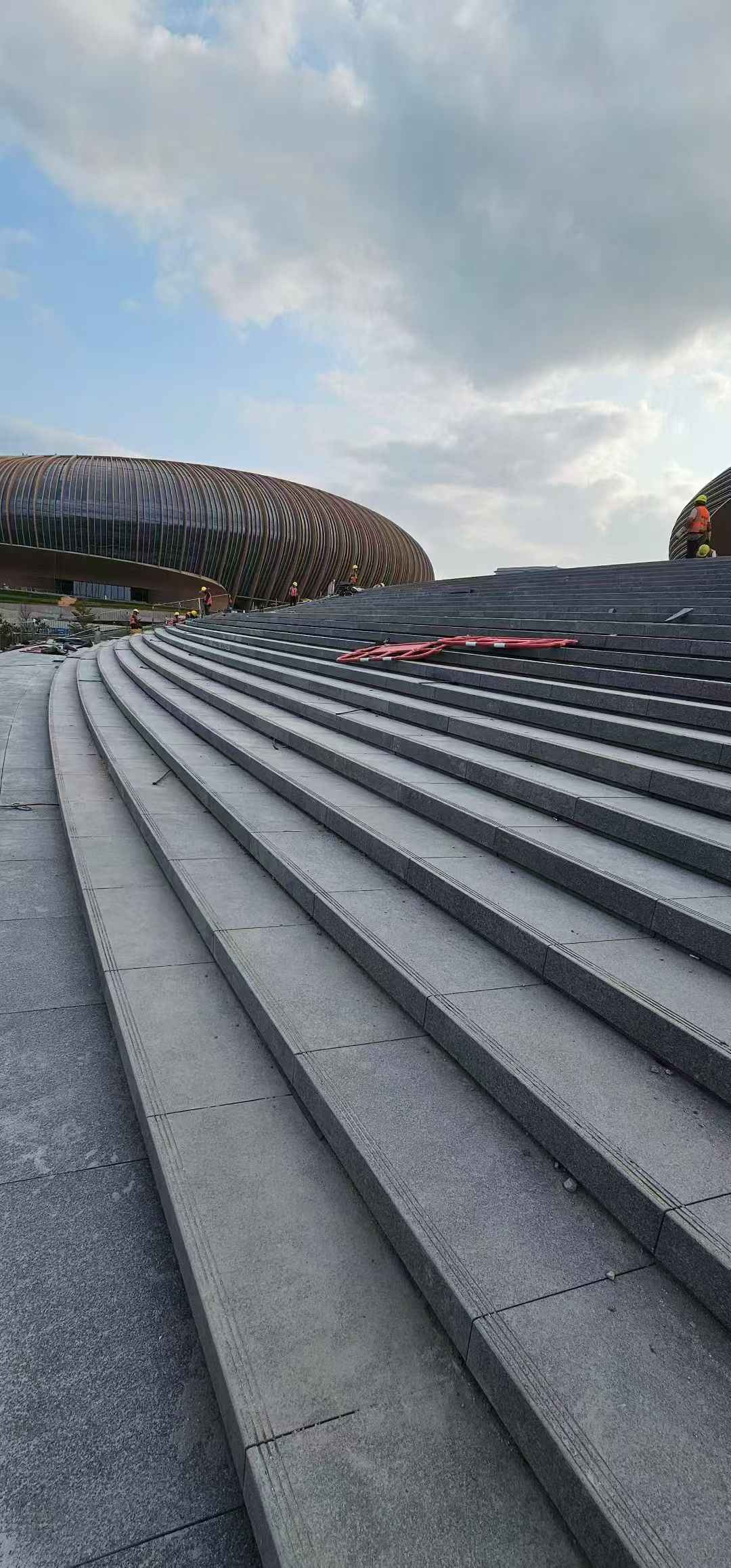扬州 弧形整石台阶铺装效果图