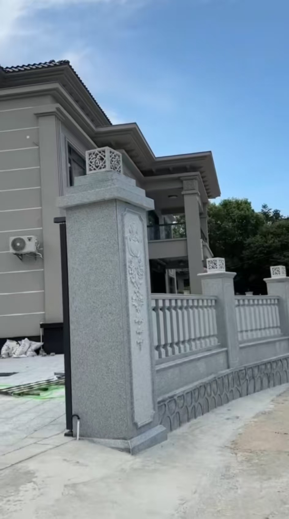 扬州 芝麻白别墅围墙栏杆，私人订制