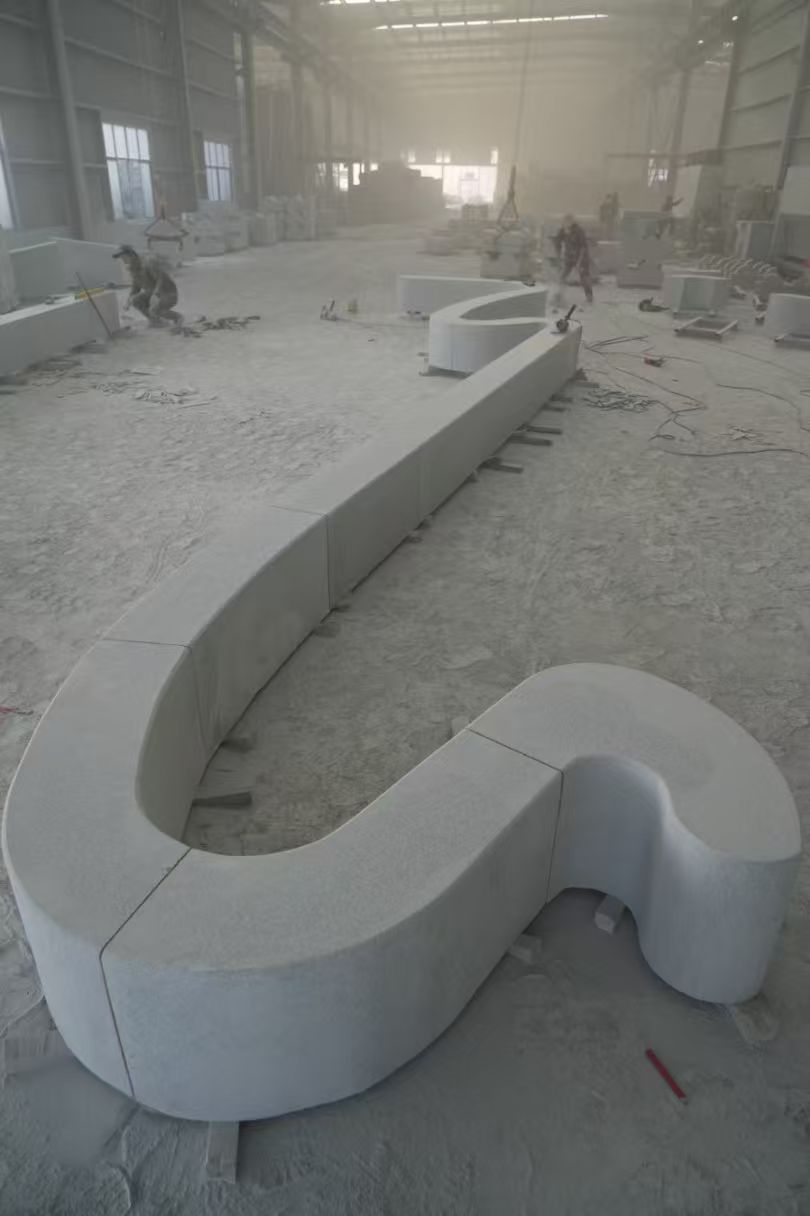 扬州 花岗岩整石坐凳拼装